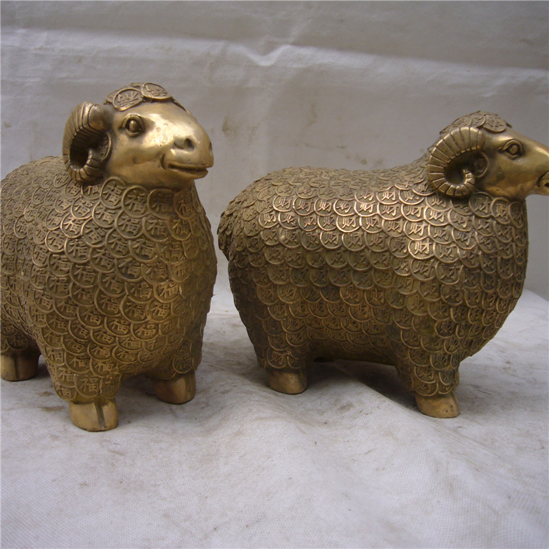 商務禮品新風尚 純銅金錢羊金屬工藝品擺件批發解析